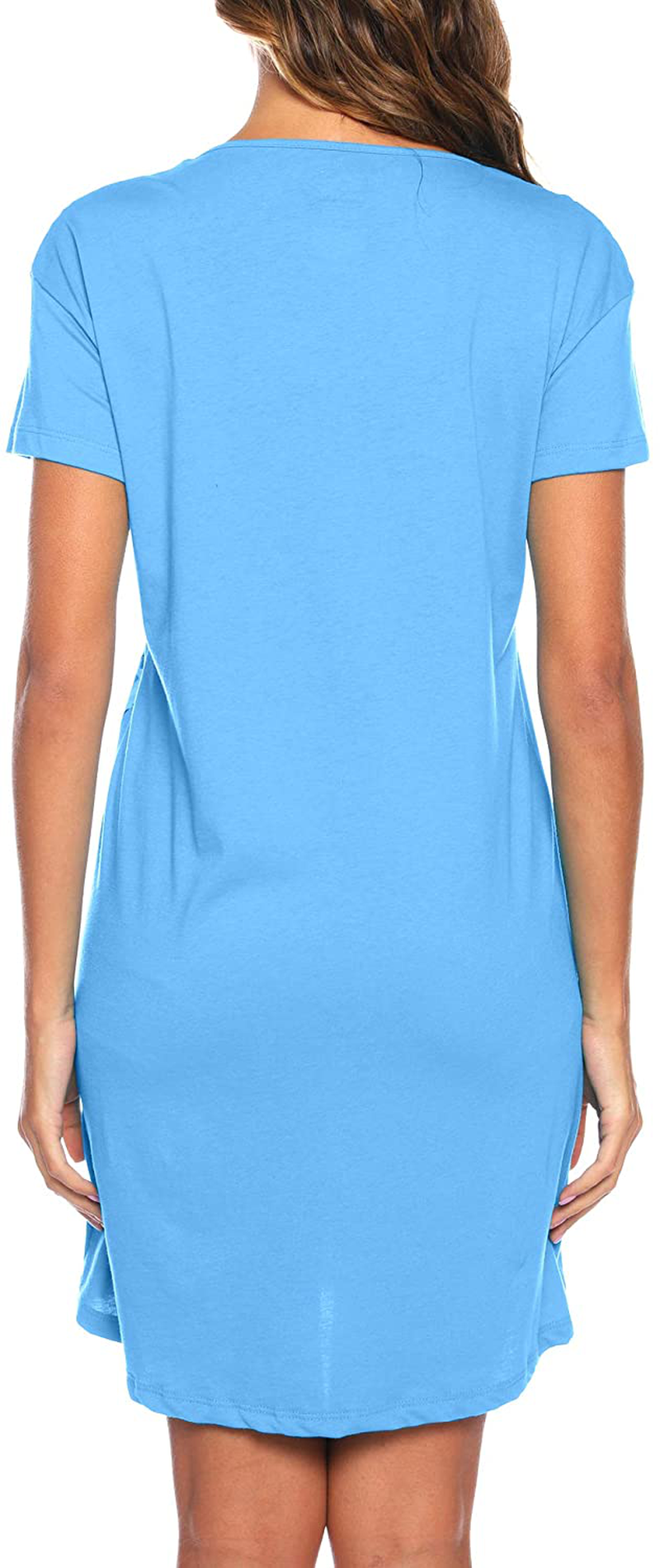ENJOYNIGHT Sleepwear Women'S Nightgown Printed Sleep Shirt Short Sleeve Sleep Tee Cotton Nightshirt Apparel & Accessories > Clothing > Sleepwear & Loungewear > Nightgowns Kylie Max