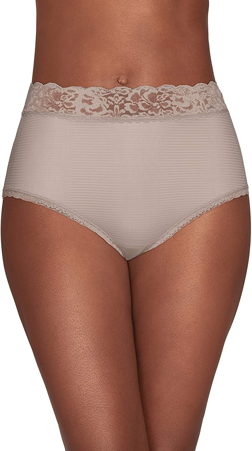 Vanity Fair Women'S Flattering Lace Panties Apparel & Accessories > Clothing > Underwear & Socks > Underwear Vanity Fair Brief - Toasted Coconut Stripe Brief 7
