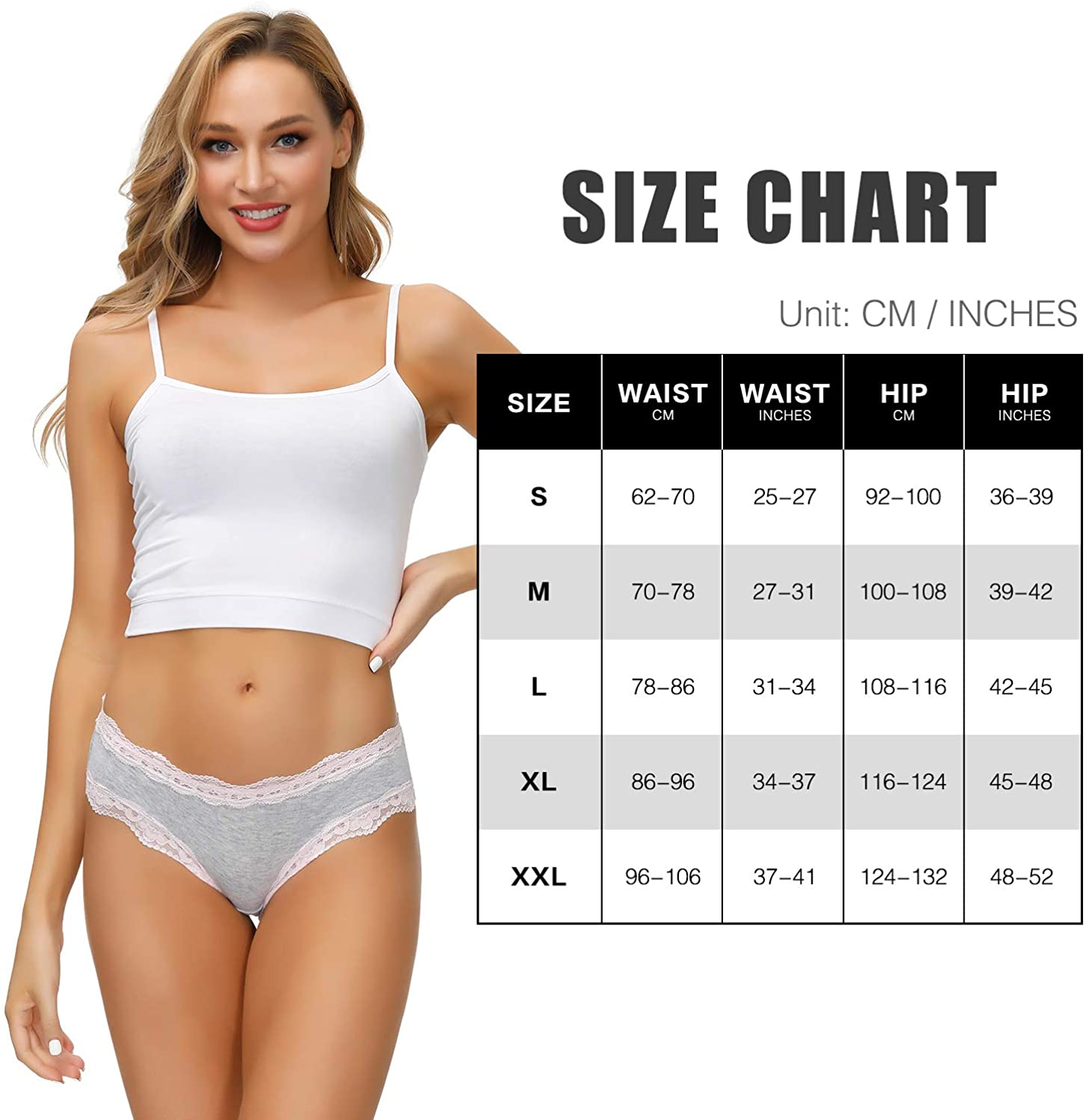 LYYTHAVON Women’S Underwear Soft Breathable Cotton Brief Ladies Panties 5-Pack Apparel & Accessories > Clothing > Underwear & Socks > Underwear LYYTHAVON