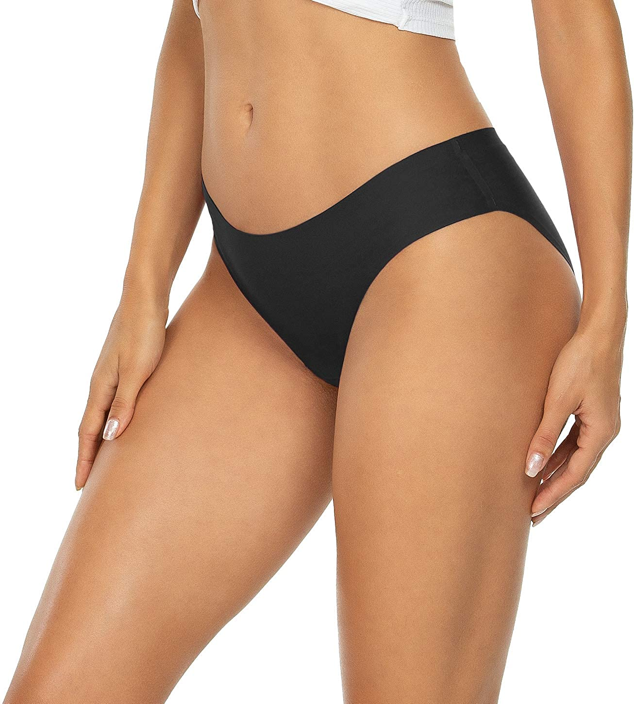 GNEPH Women'S Seamless Underwear No Show Panties Soft Stretch Bikini Ladies Hipster Underwears 5Pack Apparel & Accessories > Clothing > Underwear & Socks > Underwear GNEPH