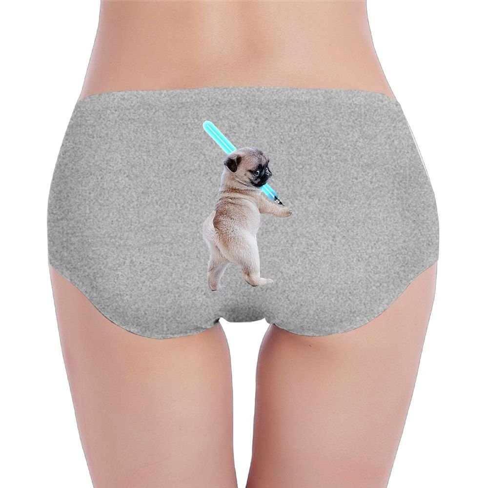 TTTFU Women'S Low Waist Briefs Cotton Soft Pug with Lightsaber Ladies Hiphuggers Underwear Panties Seamless Underwear Invisible Bikini Apparel & Accessories > Clothing > Underwear & Socks > Underwear KYLIE MAX