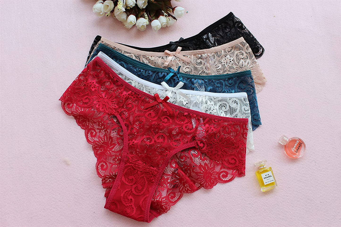 Kingfung 3-6 Pack Women'S Invisible Seamless Bikini Underwear Half Back Coverage Panties Apparel & Accessories > Clothing > Underwear & Socks > Underwear Kingfung