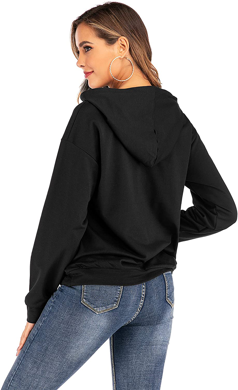 LACOZY Women'S Hoodies Long Sleeve Shirt Casual Graphic Tee Shirt Fall Clothes for Women Tops Blouse Apparel & Accessories > Clothing > Activewear Kylie Max