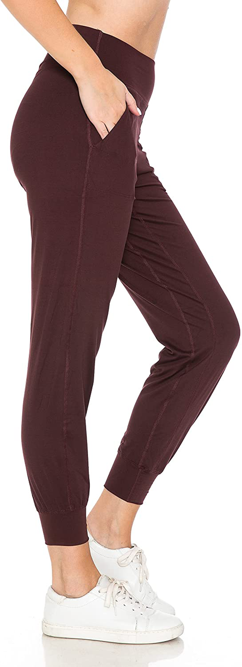 Leggings Depot Women'S Printed Solid Activewear Jogger Track Cuff Sweatpants Apparel & Accessories > Clothing > Activewear Kylie Max