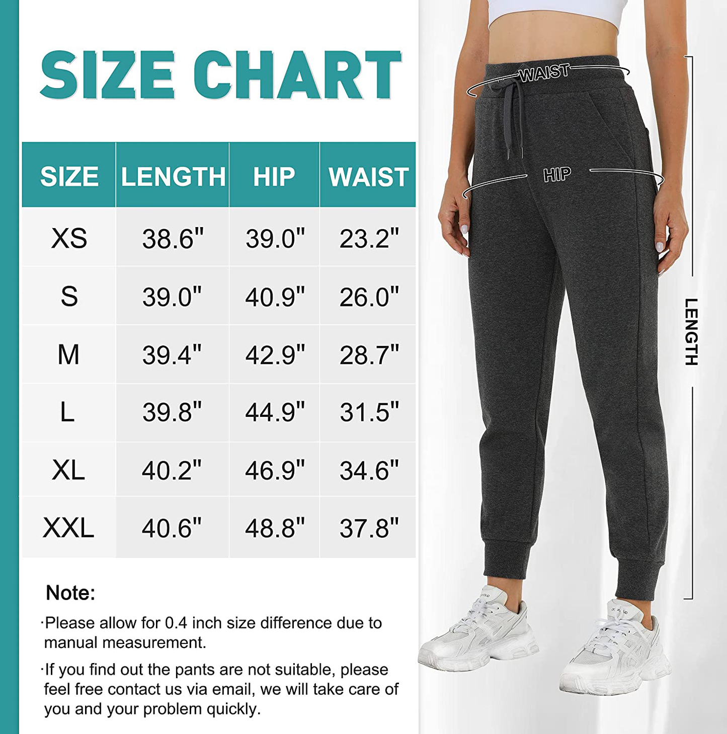 Heathyoga Fleece Lined Joggers for Women Thermal Sweatpants for Women Joggers with Pockets Workout Pants Running Pants Apparel & Accessories > Clothing > Activewear Kylie Max