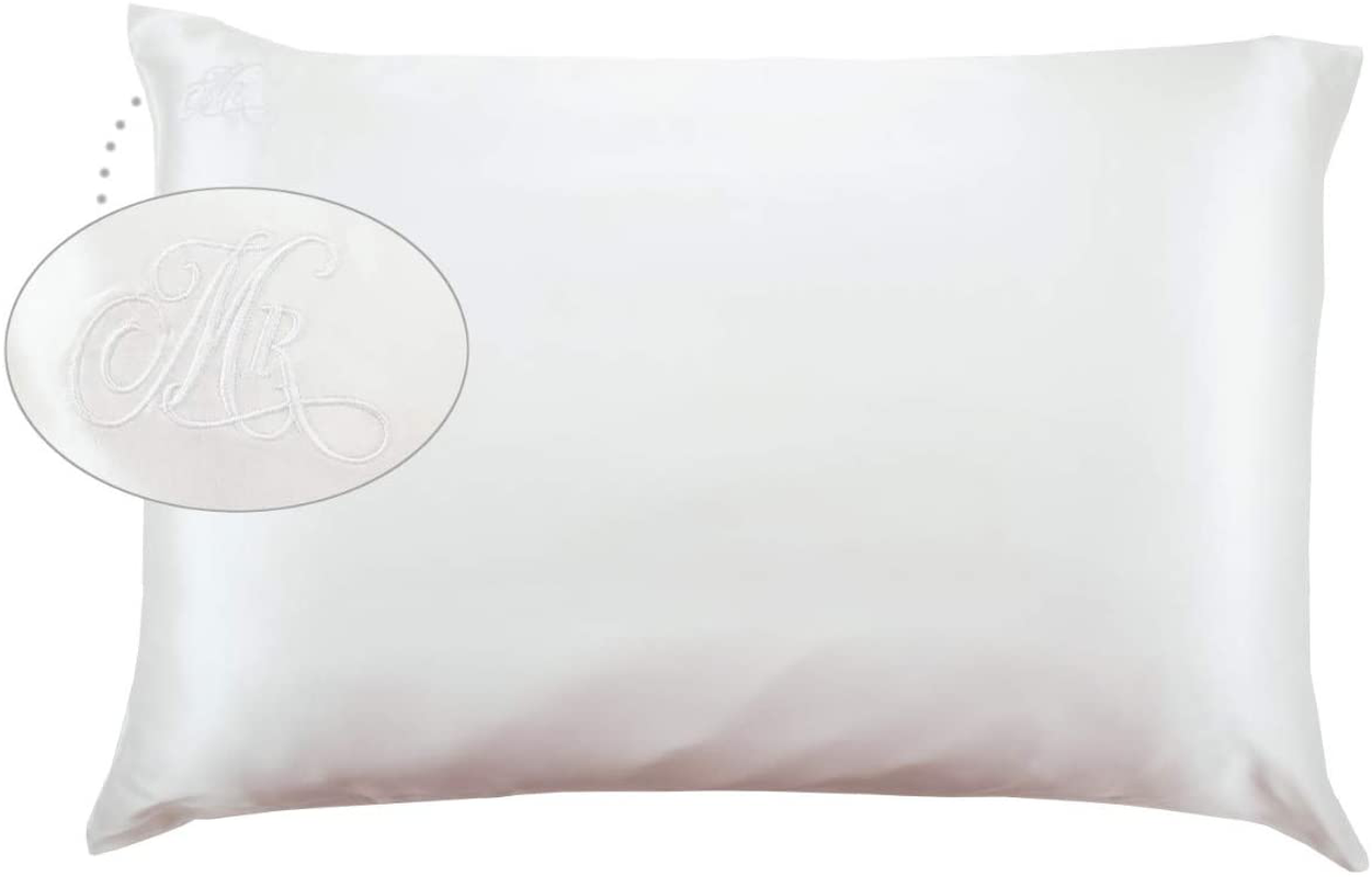 Celestial Silk 100% Pure Mulberry Silk Pillowcase Premium 25 Momme for Hair and Skin, Hypoallergenic Charmeuse Silk Weave on Both Sides - Hidden Zipper Closure (King, Vintage Pink) Arts & Entertainment > Party & Celebration > Gift Giving Celestial Silk Embroidered Mr Queen