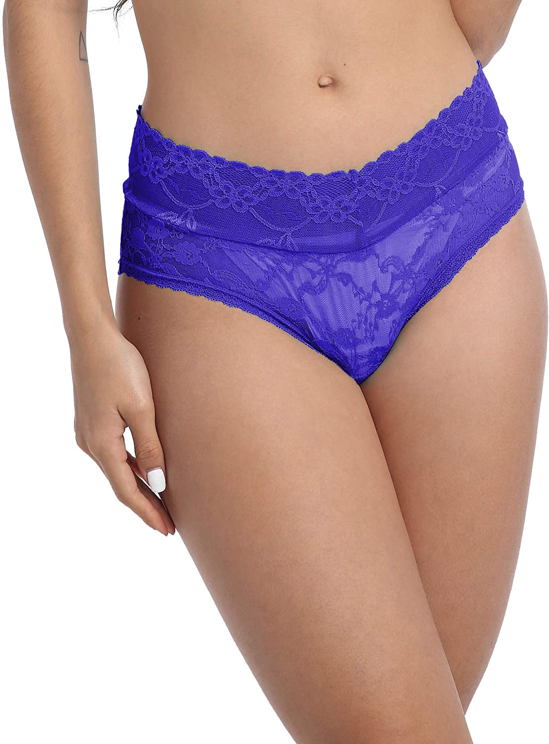 GAREDOB Pack of 8 Women'S Lace Cheeky Hipster Panty, Assorted Different Lace Pattern & Colors Apparel & Accessories > Clothing > Underwear & Socks > Underwear GAREDOB