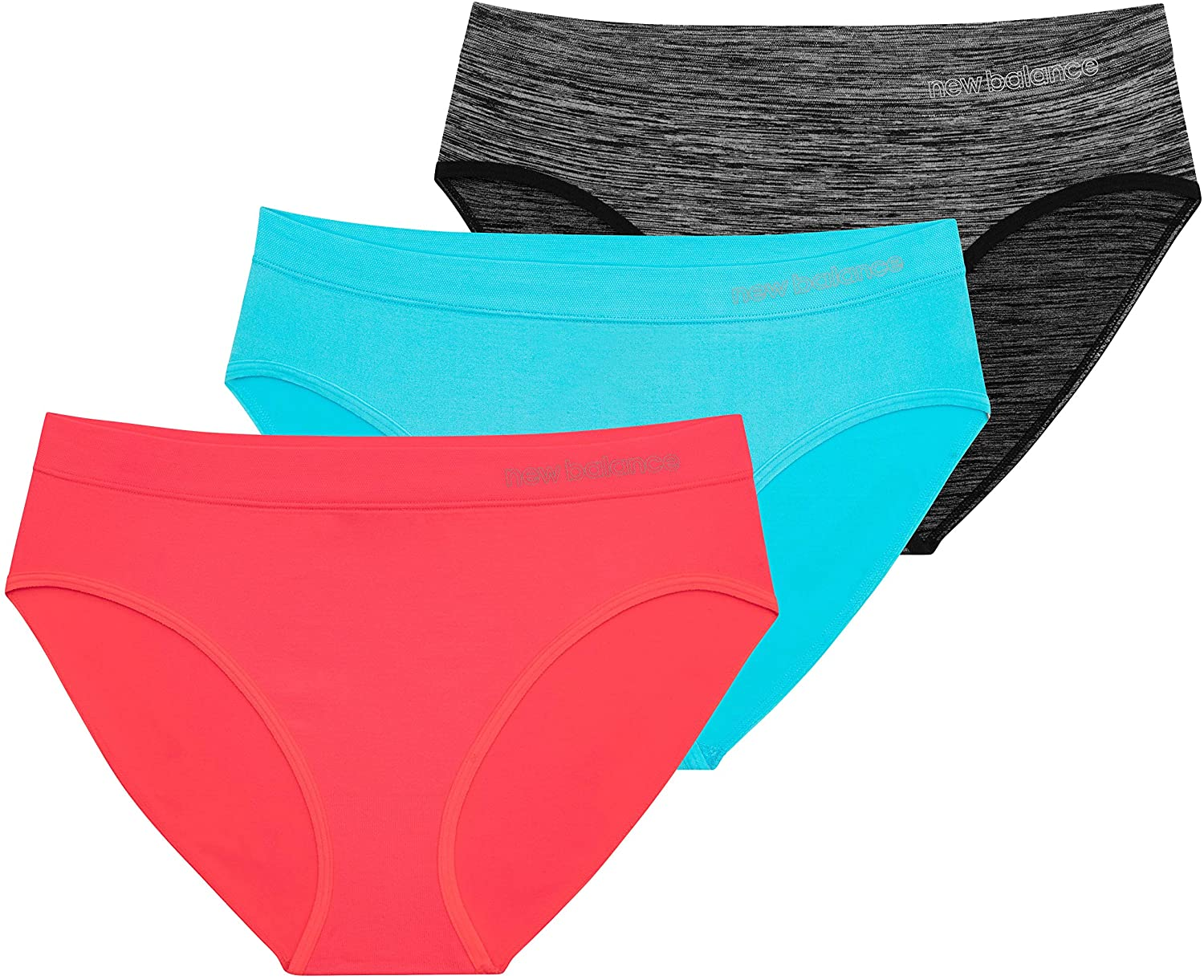 New Balance Women'S Ultra Comfort Performance Seamless Hipsters, 3-Pack of Underwear Apparel & Accessories > Clothing > Underwear & Socks > Underwear New Balance Guava/Bluefish/Dk Hthr Small