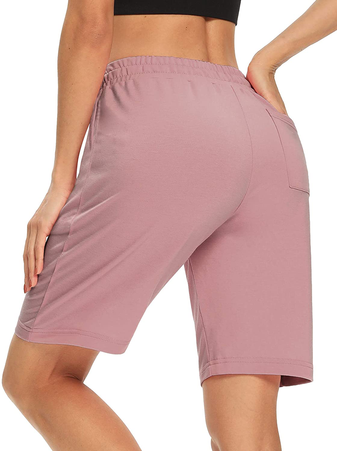 DIBAOLONG Womens Yoga Shorts Loose Comfy Drawstring Lounge Bermuda Shorts with 3 Pockets Apparel & Accessories > Clothing > Shorts Kylie Max