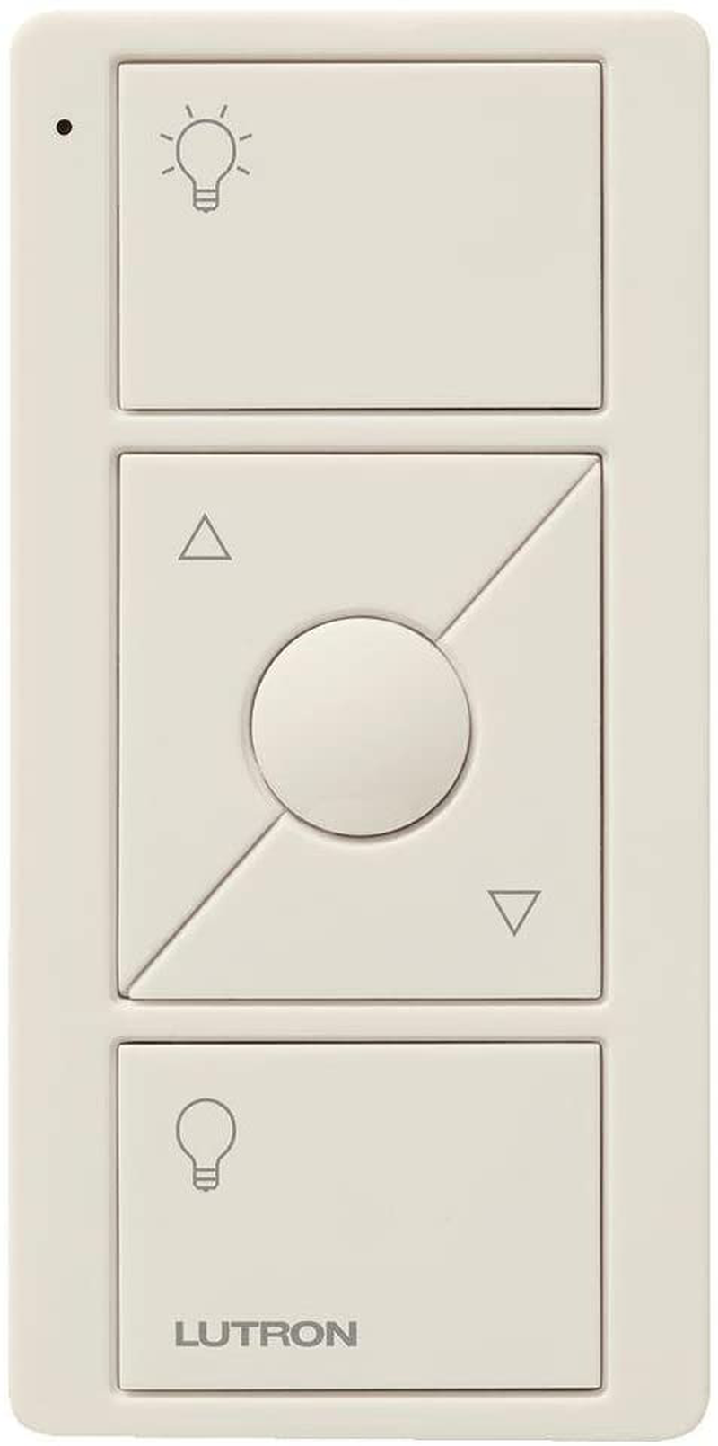 Lutron 3-Button with Raise/Lower Pico Remote for Caseta Wireless Smart Lighting Dimmer Switch, PJ2-3BRL-WH-L01R, White Arts & Entertainment > Party & Celebration > Gift Giving Lutron Light Almond