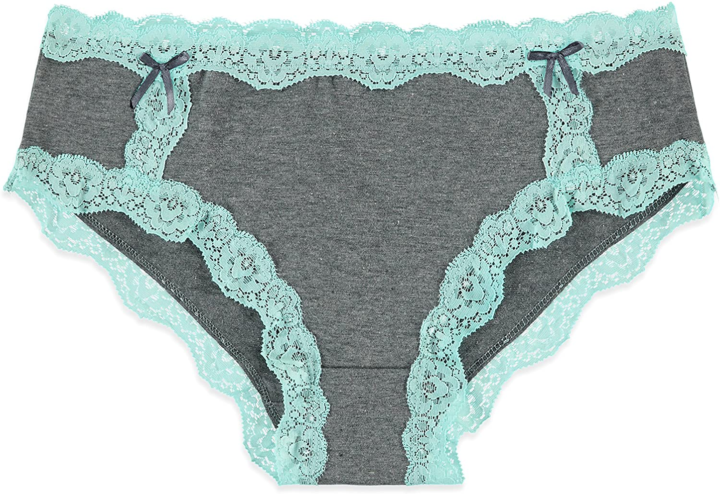 Free to Live 6 Pack Women'S All over Lace Panties - Colorful Trim Hipster Cotton Underwear Apparel & Accessories > Clothing > Underwear & Socks > Underwear Free to Live