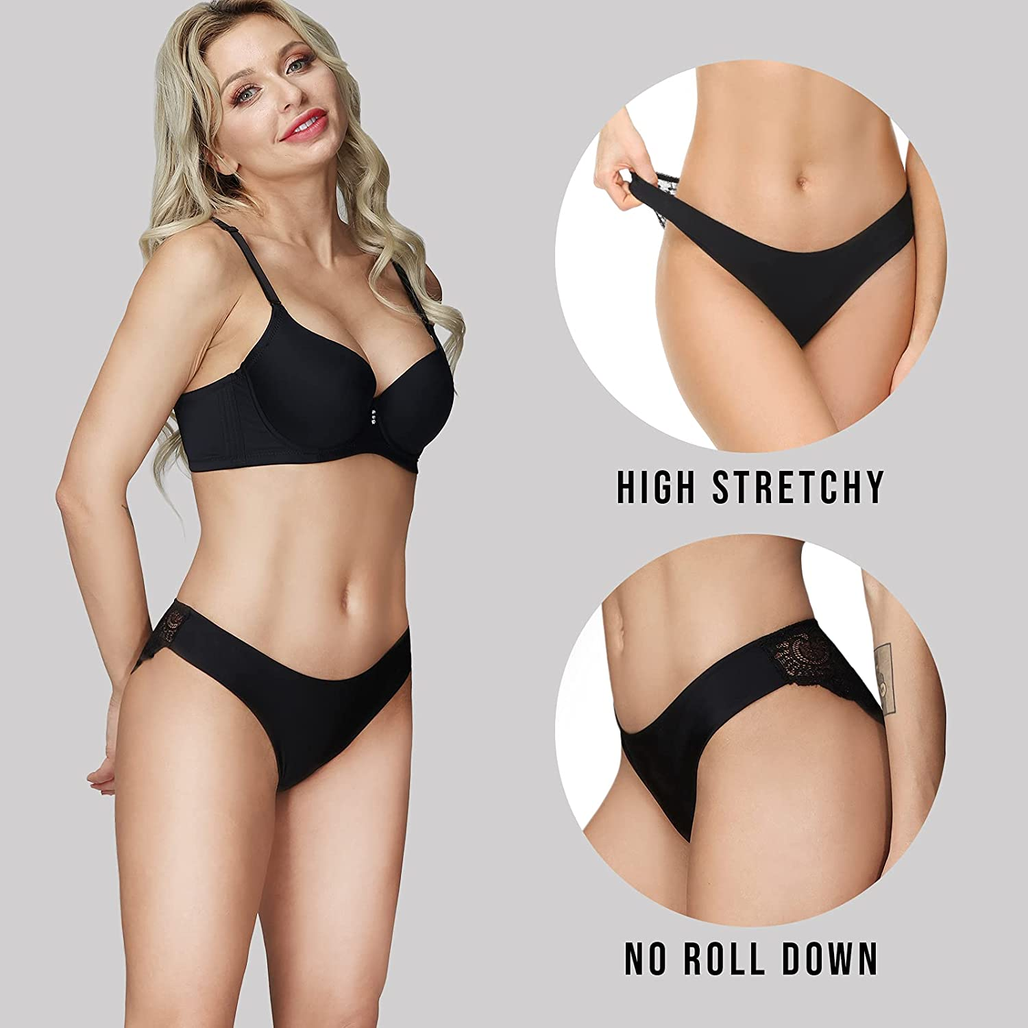 Talanes Women’S High Waisted Lace Underwear Sexy, Ladies Cheeky Lacy Panties Briefs , Soft Full Coverage Panty Multipack Apparel & Accessories > Clothing > Underwear & Socks > Underwear Talanes