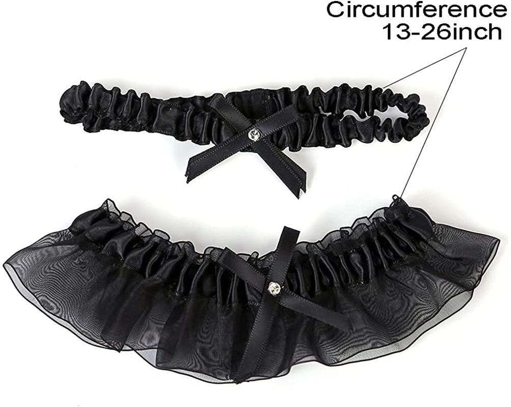 Lockban Lace Wedding Garter Set Black Leg Garter for Belt Bride Women Girls Body Accessories Apparel & Accessories > Clothing > Underwear & Socks > Lingerie Lockban