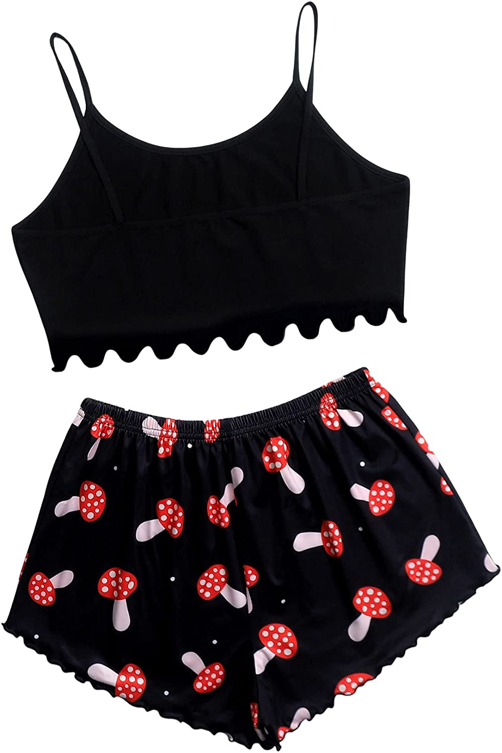 Shein Women'S Cartoon Print Cami Top and Shorts Pajama Set Apparel & Accessories > Clothing > Sleepwear & Loungewear Kylie Max