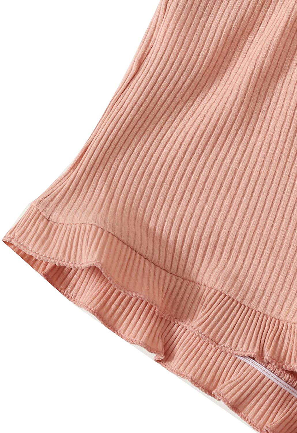 Shein Women'S 2 Pieces Sleeveless V Neck Crop Top Frill Trim Shorts Pajama Sets Apparel & Accessories > Clothing > Sleepwear & Loungewear Kylie Max
