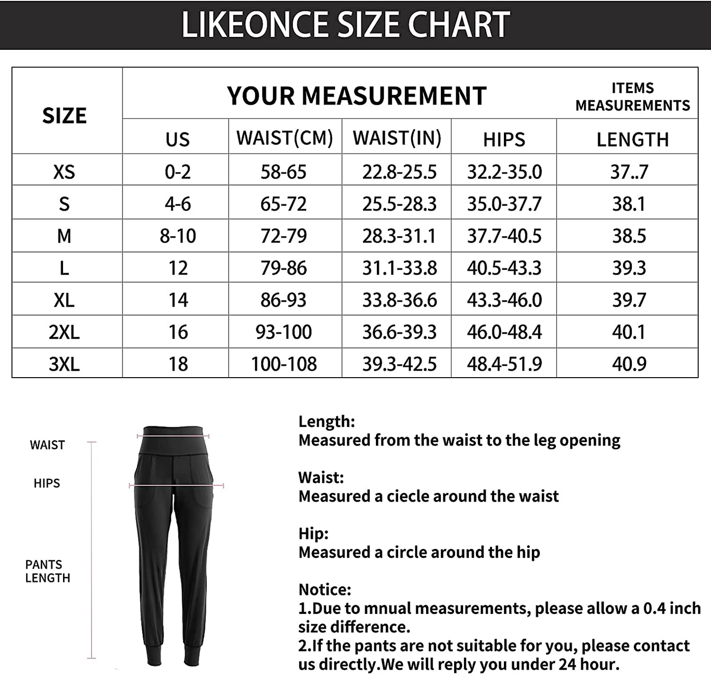Likeonce Women'S Joggers Sweatpants High Waist Activewear Jogger Pants Casual Lounge Pants Workout Yoga Leggings with Pockets Apparel & Accessories > Clothing > Activewear Kylie Max