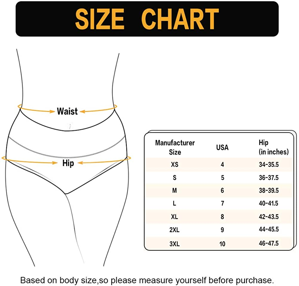 INNERSY Womens High Waisted Underwear Cotton Panties Regular & plus Size 5-Pack Apparel & Accessories > Clothing > Underwear & Socks > Underwear INNERSY