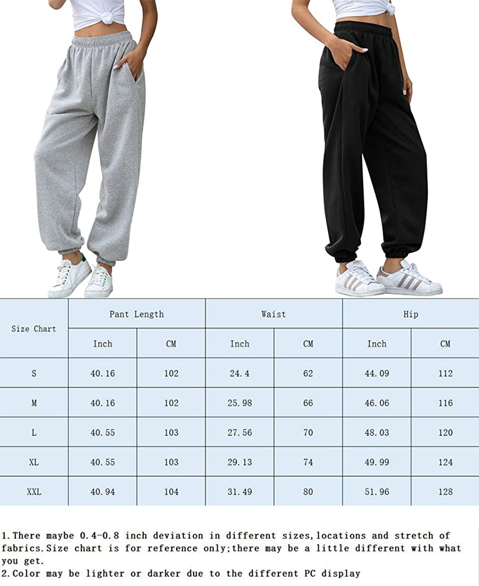 Hesayep Women'S High Waisted Sweatpants Workout Active Joggers Pants Baggy Lounge Bottoms Apparel & Accessories > Clothing > Activewear Kylie Max