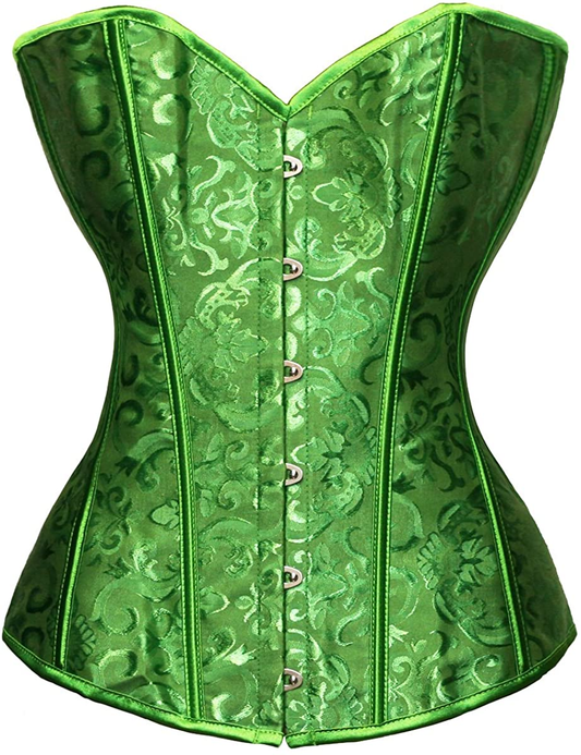 Bslingerie Womens Waist Cincher Bustier Boned Corset Apparel & Accessories > Clothing > Underwear & Socks > Lingerie Bslingerie Green X-Large