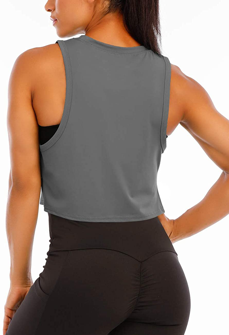Haola Women'S Loose Sleeveless Cropped Muscle Open Side Yoga Tops Workout Cool T-Shirt Running Short Tank Crop Tops Apparel & Accessories > Clothing > Activewear Kylie Max
