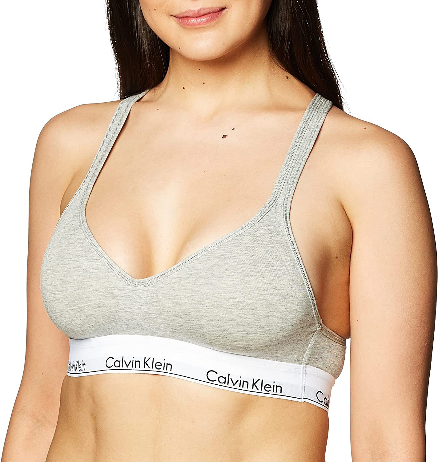 Calvin Klein Women’s Modern Cotton Lightly Lined Bralette Apparel & Accessories > Clothing > Underwear & Socks > Bras Calvin Klein Grey Heather X-Small