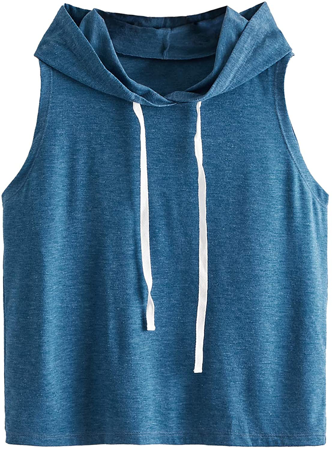 Sweatyrocks Women'S Summer Sleeveless Hooded Tank Top T-Shirt for Athletic Exercise Relaxed Breathable Apparel & Accessories > Clothing > Activewear Kylie Max