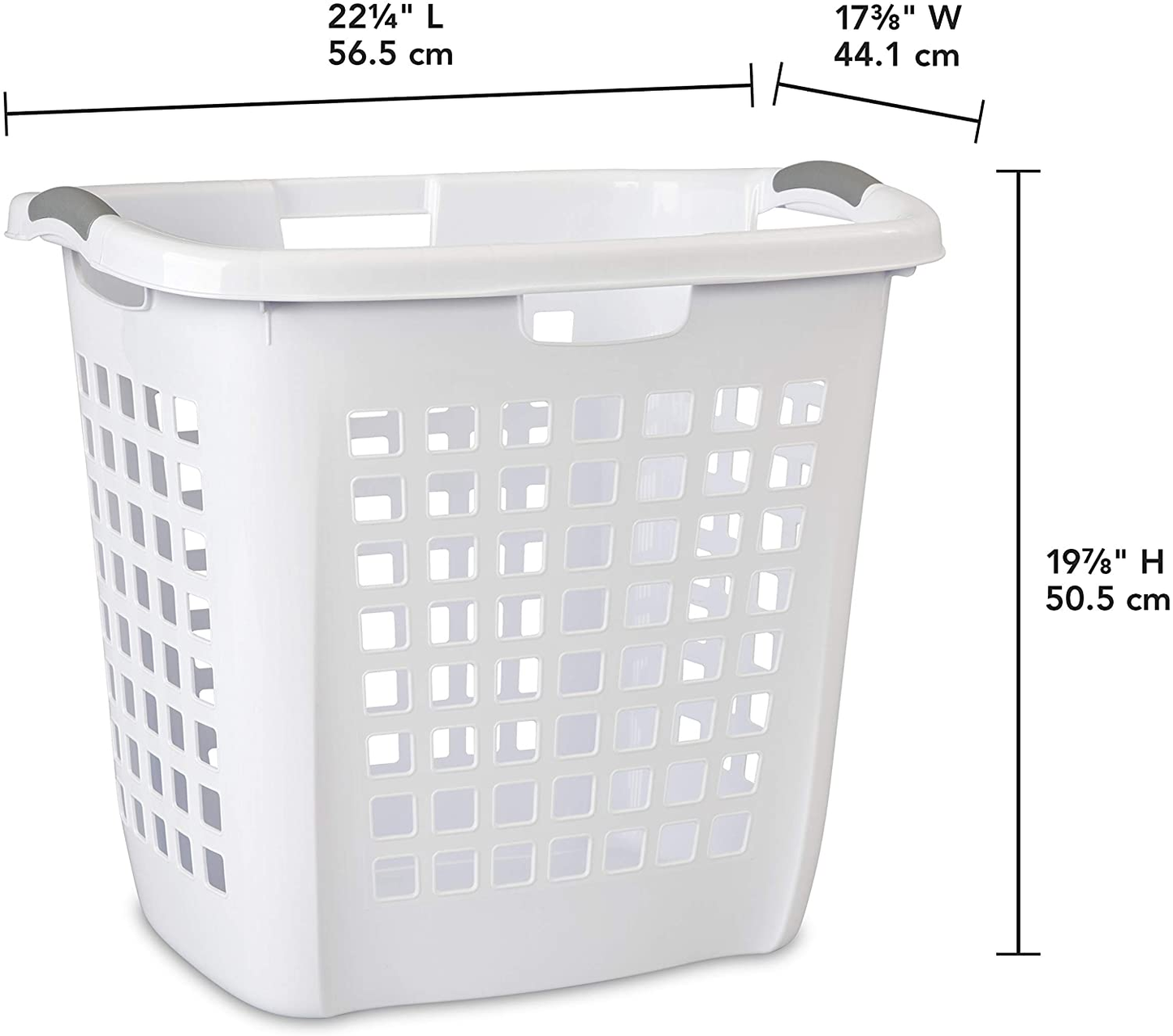 Sterilite 12258004 Ultra Easy Carry Hamper, White Hamper W/Titanium Inserts, 4-Pack Apparel & Accessories > Clothing > Underwear & Socks > Underwear Sterilite