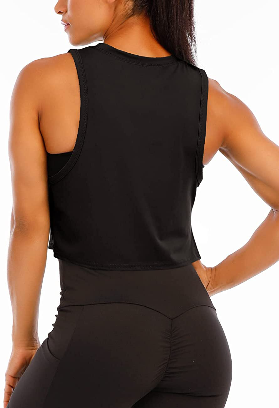 Haola Women'S Loose Sleeveless Cropped Muscle Open Side Yoga Tops Workout Cool T-Shirt Running Short Tank Crop Tops Apparel & Accessories > Clothing > Activewear Kylie Max