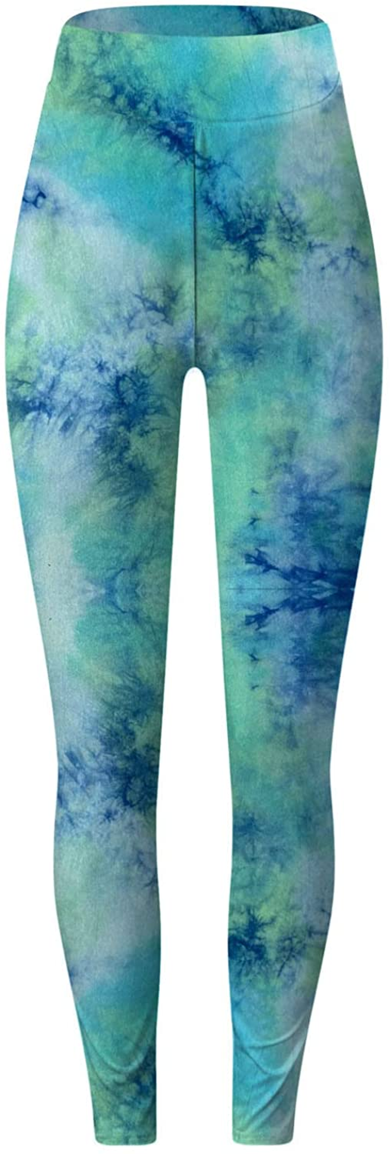 Burband Womens Seamless Tye Die Workout Leggings High Waisted Tummy Control Yoga Pants Gym for Running Cycling Soft Tights Apparel & Accessories > Clothing > Underwear & Socks > Shapewear Burband