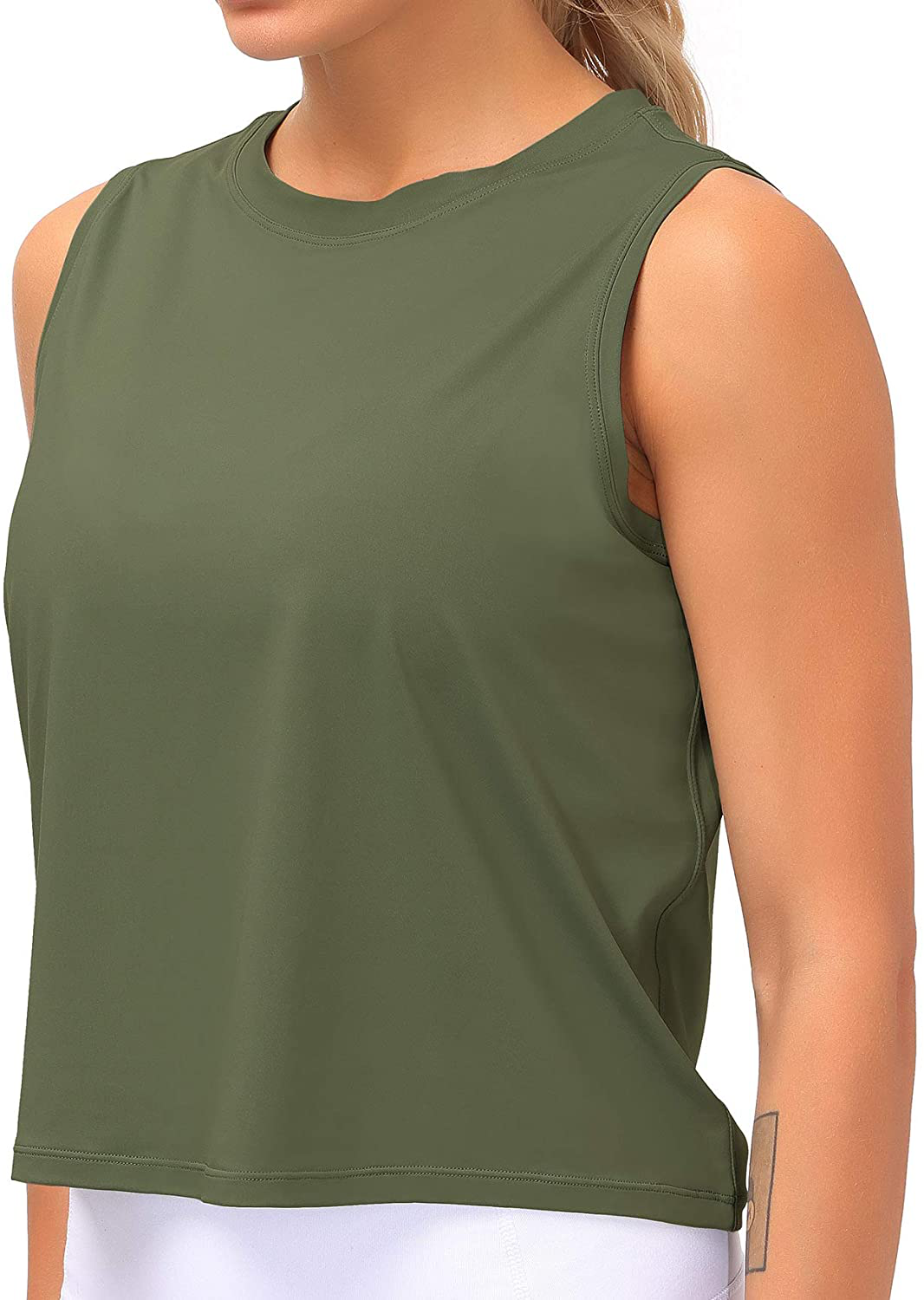 Dragon Fit Women Sleeveless Yoga Tops Workout Cool T-Shirt Running Short Tank Crop Tops Apparel & Accessories > Clothing > Activewear Kylie Max