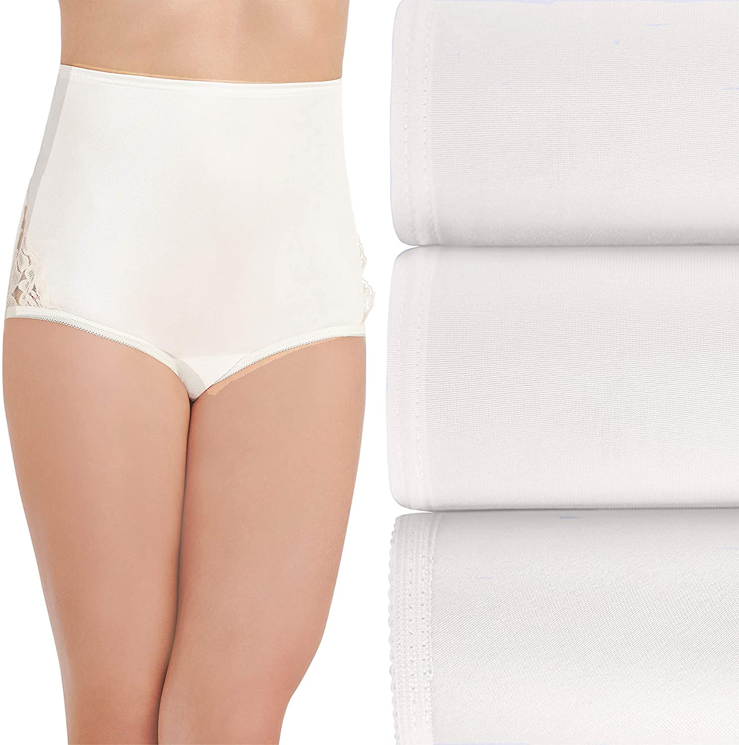 Vanity Fair Women'S Perfectly Yours Traditional Brief Panties Apparel & Accessories > Clothing > Underwear & Socks > Underwear Vanity Fair Lace Nouveau - 3 Pack - Star White Lace Nouveau 12