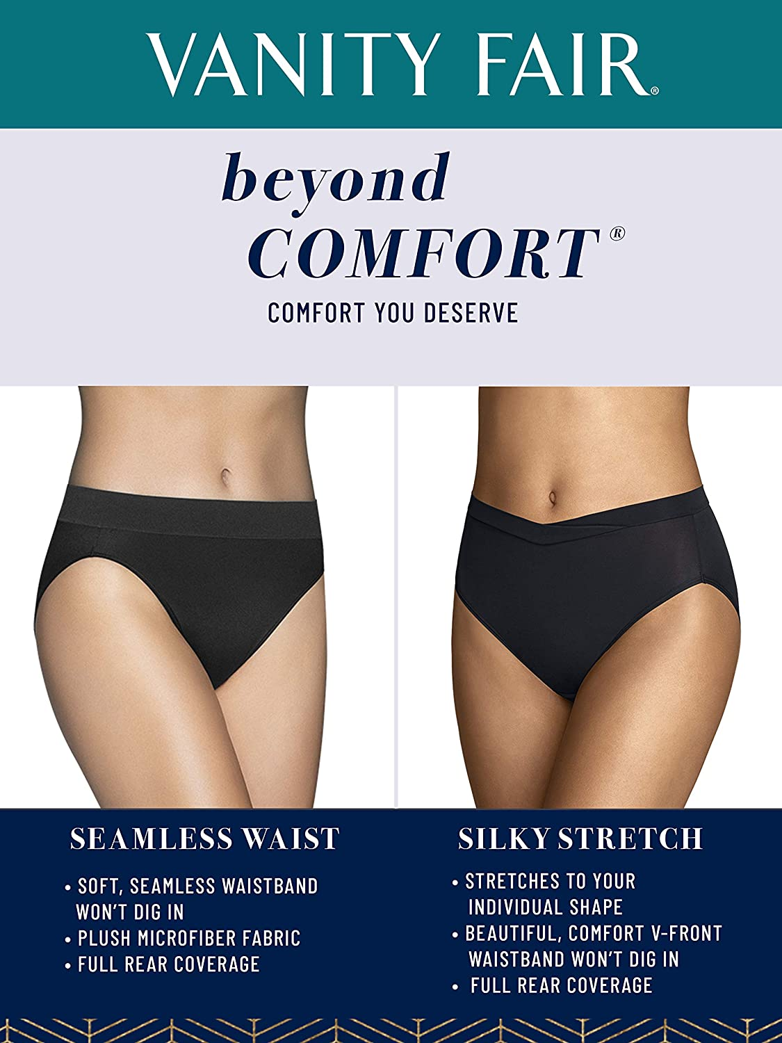 Vanity Fair Women'S beyond Comfort Seamless Waist Panties Apparel & Accessories > Clothing > Underwear & Socks > Underwear Vanity Fair