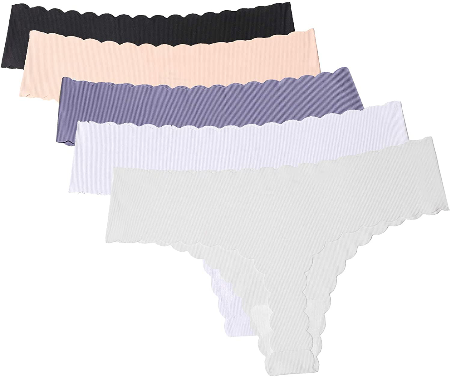 Wetopkim Women Seamless Thongs Panties Cotton Breathable Stretch T-back Color Briefs Underwear Apparel & Accessories > Clothing > Underwear & Socks > Underwear Wetopkim Multicolored-p Small