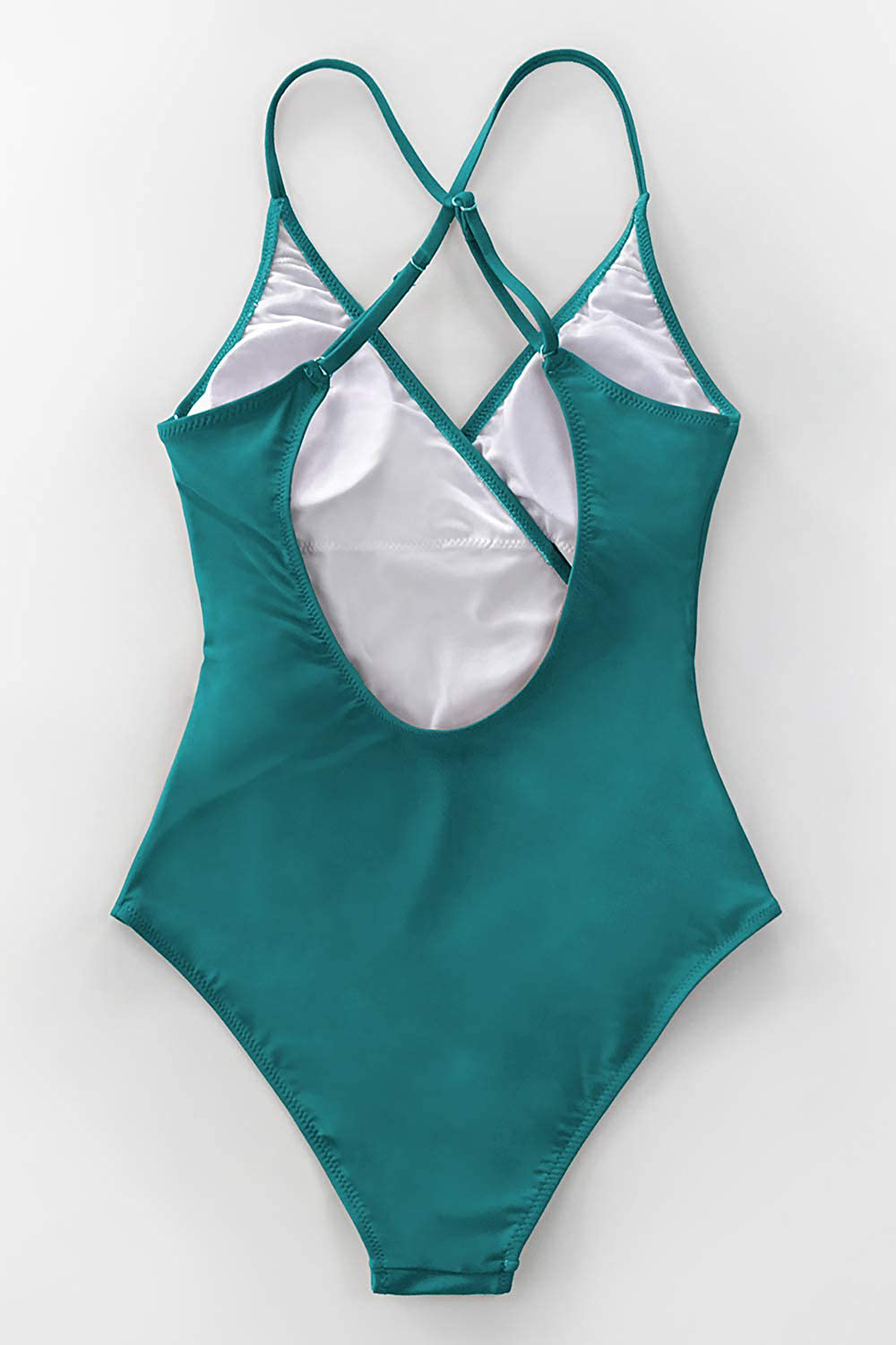 CUPSHE Women'S Elegant Dance Solid One-Piece Swimsuit Beach Swimwear Bathing Suit Apparel & Accessories > Clothing > Swimwear Kylie Max