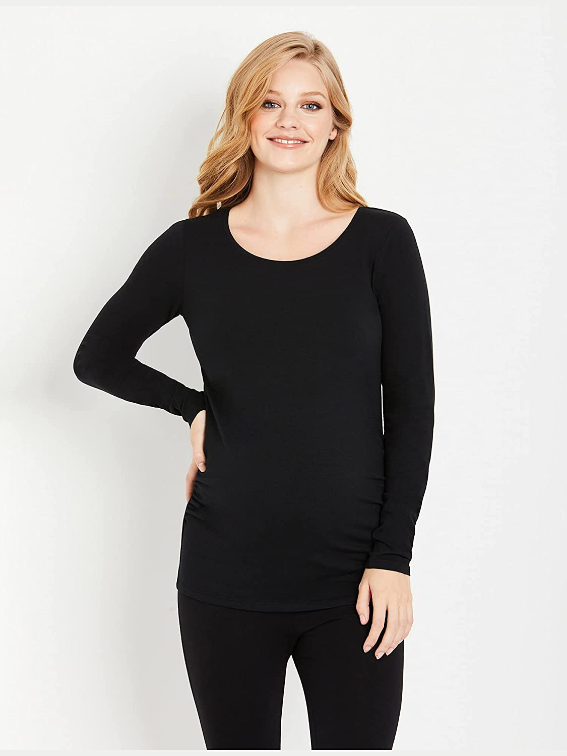 Motherhood Maternity Women'S Bumpstart 2 Pack Long Sleeve Tee Shirts Apparel & Accessories > Clothing > Activewear Kylie Max