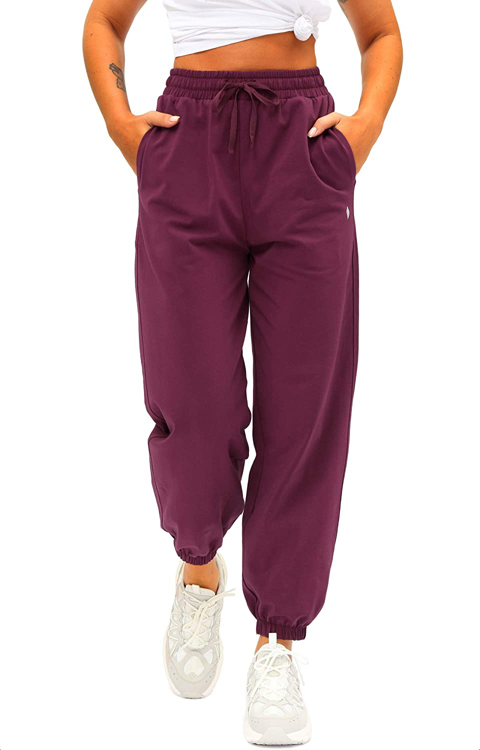 Women'S Cotton Sweatpants High Waisted Pants with Pockets Athletic Fit Joggers for Women Lounge,Jogging Apparel & Accessories > Clothing > Activewear Kylie Max