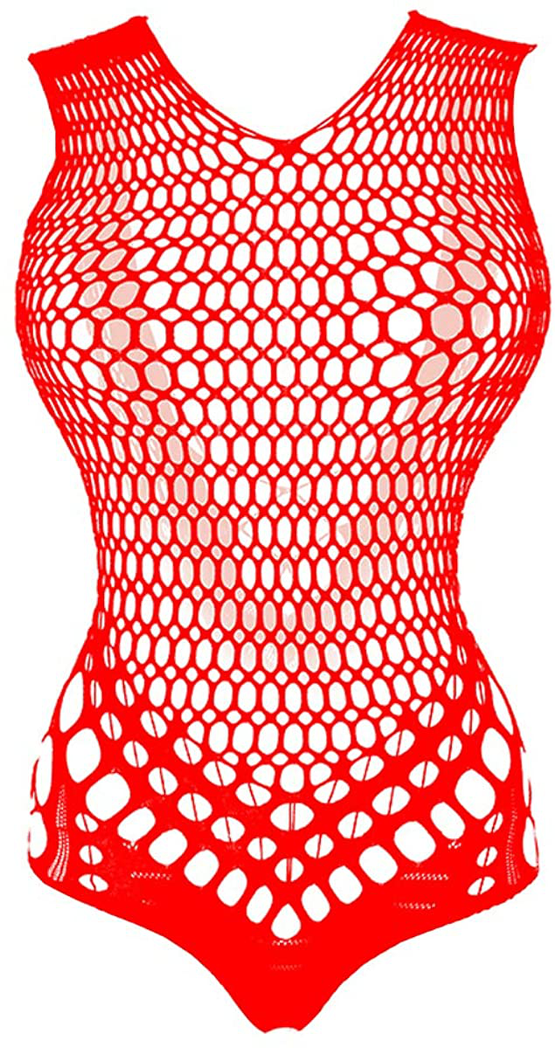 Buitifo Women Sexy Bodysuit Lingerie Mesh Teddy One Piece Babydoll Nightwear Apparel & Accessories > Clothing > Underwear & Socks > Lingerie Buitifo Red Type 1 One Size