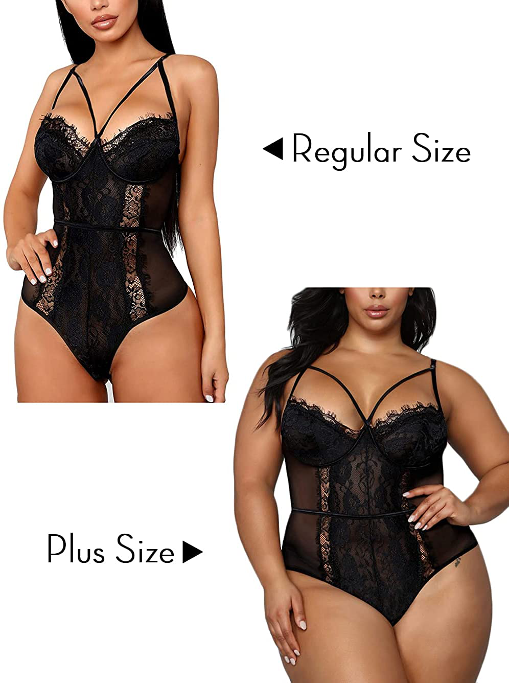 See Through Lingerie,V-Neck Lace Babydoll,Sexy Lingerie Women,One Piece Bodysuit Apparel & Accessories > Clothing > Underwear & Socks > Lingerie Kaei&Shi