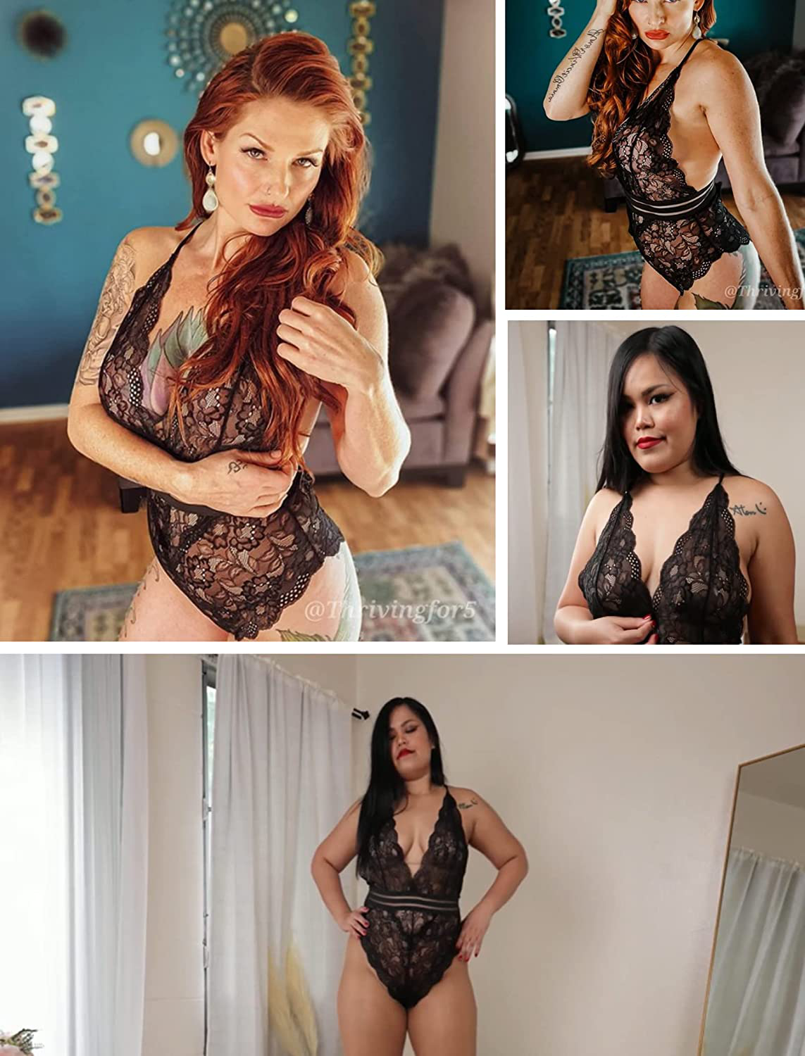 Avidlove Women Teddy Lingerie Snap Crotch Lingerie One Piece Lace Babydoll Mini Bodysuit Apparel & Accessories > Clothing > Underwear & Socks > Lingerie Avidlove