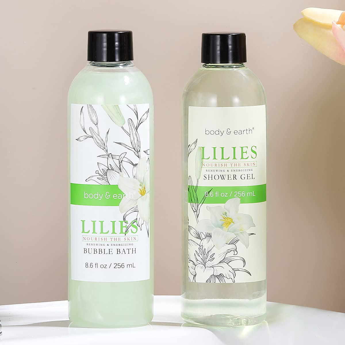 Gift Baskets for Women, Body & Earth Spa Basket Gifts for Women, Lily 10pc Spa Kit Gift Set with Bubble Bath, Shower Gel, Body Scrub, Body Lotion, Bath Salt, Birthday Gifts for Women Arts & Entertainment > Party & Celebration > Gift Giving BODY & EARTH