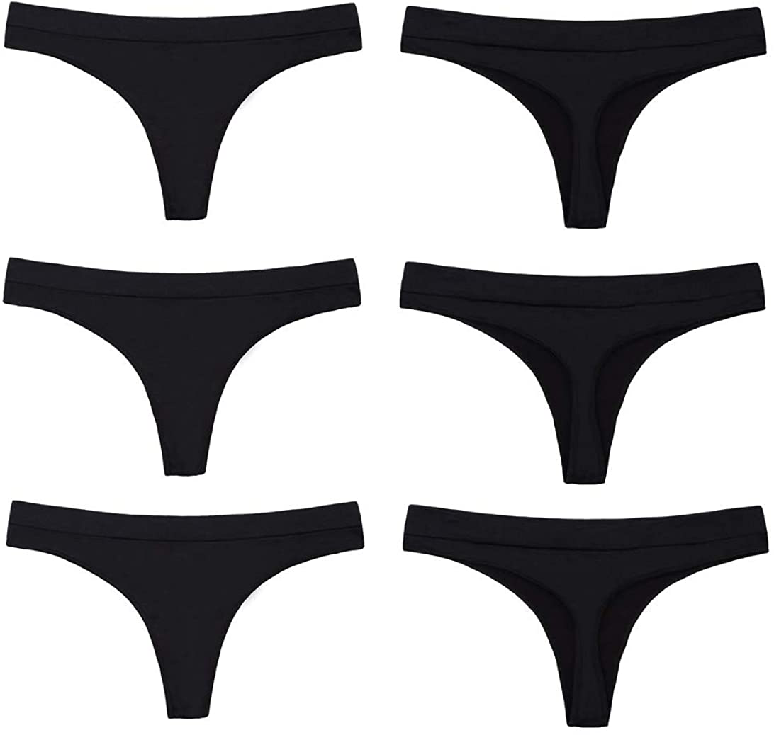 Nowketon Thongs for Women, Seamless No Show Thong, Stretchy Spandex Nylon Underwear Apparel & Accessories > Clothing > Underwear & Socks > Underwear NOWKETON