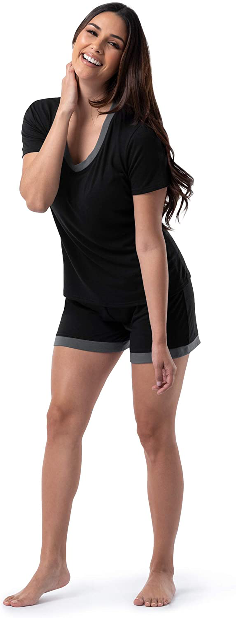 Fruit of the Loom Women's Sleeve Tee and Short 2 Piece Sleep Set Apparel & Accessories > Clothing > Sleepwear & Loungewear > Pajamas Fruit of the Loom