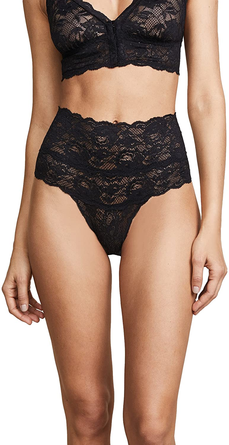 Cosabella Women'S Never Say Never High Rise Thong Apparel & Accessories > Clothing > Underwear & Socks > Underwear Cosabella Black Medium-Large