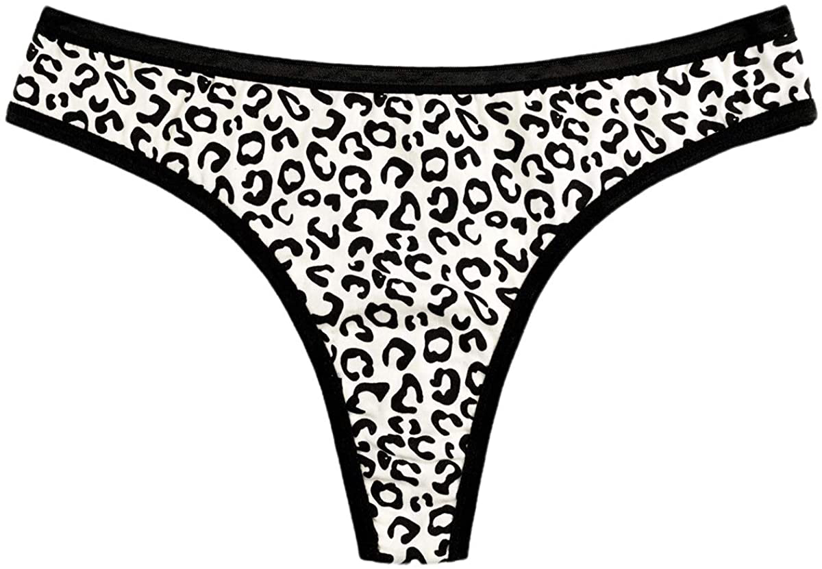 Knitlord 6 Pack Women's Thongs Underwear Cotton Breathable Panties Hipster Bikini Apparel & Accessories > Clothing > Underwear & Socks > Underwear KNITLORD