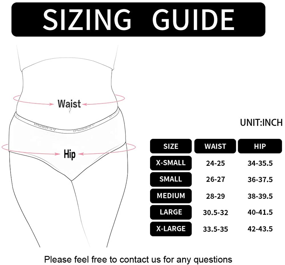 INNERSY Womens Underwear Hipster Panties Cotton Low Rise Briefs Pack of 6 Apparel & Accessories > Clothing > Underwear & Socks > Underwear INNERSY