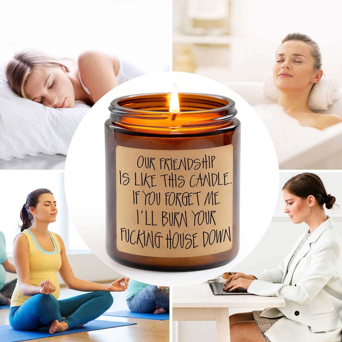 GSPY Lavender Scented Candles - Best Friend, Friendship Gifts for Women - Christmas, Birthday Gifts for Friends Female, Bestie - Going Away Gifts for Friends - Funny Friend Gifts, BFF Gifts for Women Arts & Entertainment > Party & Celebration > Gift Giving GSPY