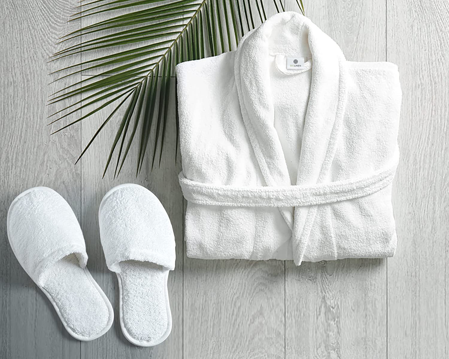 Luxury Cotton Terry Shawl Bathrobe Collar Robe with Slippers Bathrobe for Men & Women 100% Combed Terry Unisex Spa Robe - Premium Quality Bathrobe Apparel & Accessories > Clothing > Sleepwear & Loungewear > Robes Kylie Max
