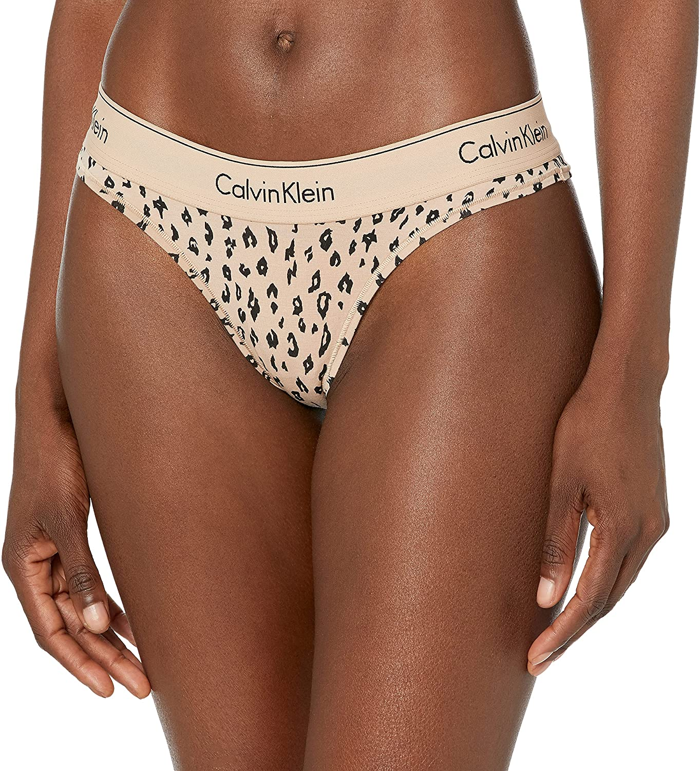 Calvin Klein Women'S Modern Cotton Brazilian Cut Panty Apparel & Accessories > Clothing > Underwear & Socks > Underwear Calvin Klein Savannah Cheetah_cedar Small
