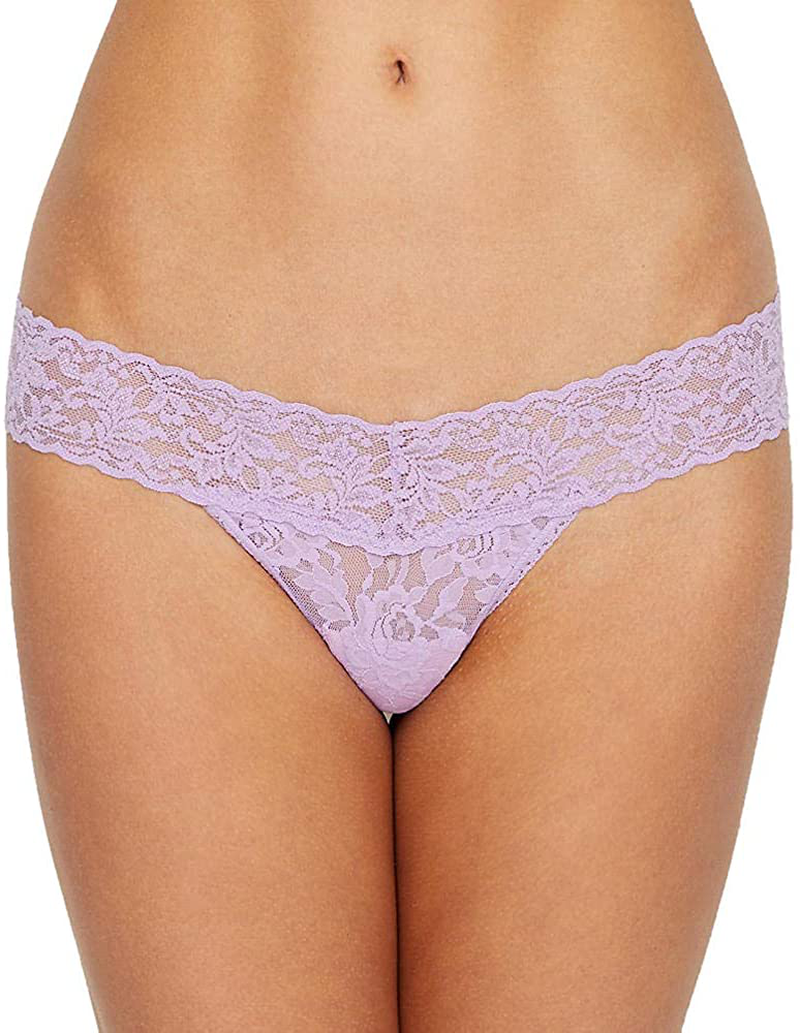 hanky panky, Signature Lace Low Rise Thong, One Size (2-12) Apparel & Accessories > Clothing > Underwear & Socks > Underwear hanky panky Lavender Sachet One Size