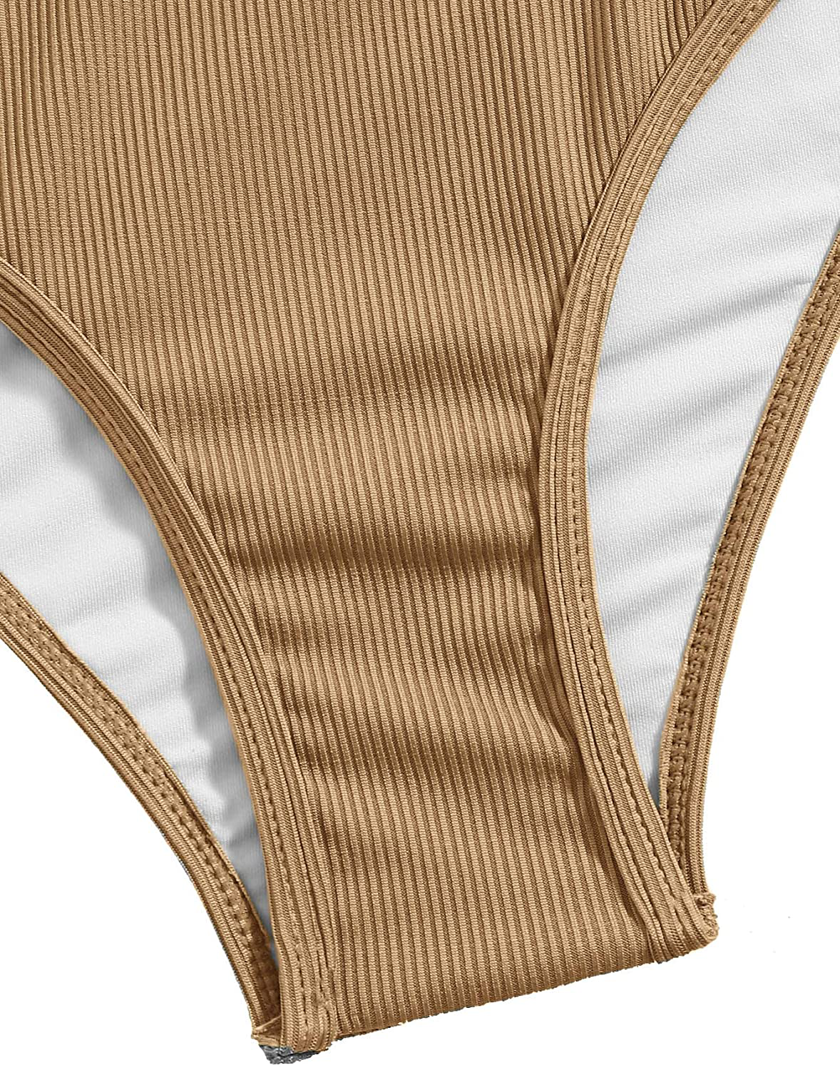 SweatyRocks Women's Bathing Suits Spaghetti Strap Criss Cross Back Bikini Ribbed Swimsuit Apparel & Accessories > Clothing > Swimwear SweatyRocks